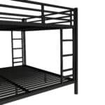 Metal Bunk Bed with Queen over King Design - Black - Image 8