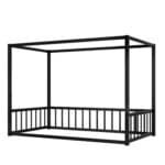 Black Iron Twin Floor Bed - Durable & Modern Low-Profile Bed Frame - Image 5