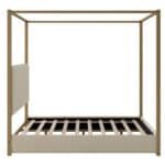 Upholstered Canopy Platform Bed with Headboard - Beige - Image 8