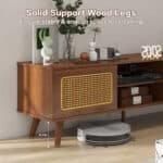 Premium Walnut Rattan Media Console - Stylish, Sturdy & Space-Saving Entertainment Center - Image 2
