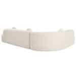 Chenille Curved Sectional Sofa with Tufted Cushions - Gray - Image 10