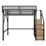 Ultimate Metal Loft Bed with Stairs – Durable, Space-Saving & Stylish for Kids & Teens - Image 5