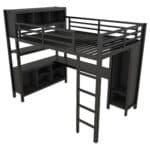 Ultimate Black Metal Loft Bed with Storage & Desk – Space-Saving, Heavy Duty & Stylish for Kids, Teens & Adults - Image 7