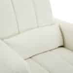 Teddy Velvet Rocking Chair with Pillow - Cream White - Image 8