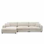 Thick Corduroy L-Shaped Sectional Sofa with USB Charging Port and Cup Holders - 3-4 Seater - Available in 3 Colors - Image 11