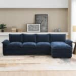 Chenille L-Shaped Sectional Sofa with Reversible Chaise and Side Storage Pockets - Available in 3 Colors - Image 3