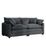 Elegant Grey Corduroy Modern Sofa – Comfortable & Stylish Living Room Centerpiece - Image 5