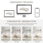 Chenille U-Shaped Modular Sofa with Deep Double Cushions - 6-Seater - Gray - Image 9