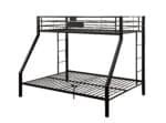 Black Finish Twin XL/Queen Bunk Bed with Stylish Design - Image 6