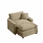 Ultimate Tan Corduroy Lounge Chair - Stylish, Comfortable, and Ergonomic for Your Home - Image 5