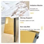 Cold Jade Slab Dining Table with Golden Stainless Steel Butterfly Legs - Elegant - Image 5