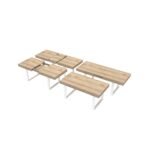 Wooden Rectangular Extendable Dining Table with Retractable Design - Natural - Image 9