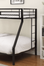 Black Finish Twin XL/Queen Bunk Bed with Stylish Design - Image 9