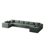 ⁦Corduroy L-Shaped Modular Sofa Set with Minimalist Design - Beige⁩ - الصورة ⁦44⁩