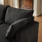 Corduroy U-Shaped Modular Sofa with Storage Ottoman - 6-Seater - Versatile Configuration - Image 3