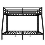 Metal Bunk Bed with Queen over King Design - Black - Image 9