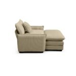 Comfortable Corduroy Retro Lounge Sofa with Footstool – Perfect for Living & Bedroom - Image 7