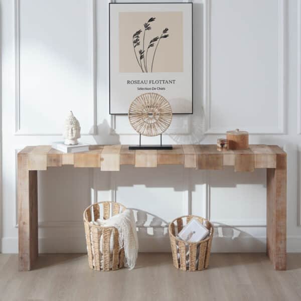 Modern Step-Block Console Table - Stylish & Durable Entryway Solution