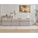 Ultimate Gray Boucle L-Shape Sectional - Premium Modular Couch - Image 9