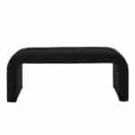 Stylish Black U-Shaped Ottoman Bench – Versatile Seating & Footrest - Image 3