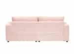 Corduroy 3-Seater Sofa with 4 Throw Pillows - Pink - Image 5