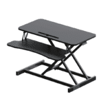 Ergonomic Height Adjustable Desk Converter with Wide Keyboard Tray - Black - Image 10