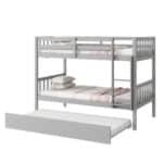 Rubberwood Twin Bunk Bed with Trundle – Space-Saving & Durable - Image 8
