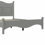 Solid Wood Queen Platform Bed Frame with Wooden Slat Support - Gray - Image 8