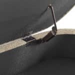 Fabric Oval Storage Ottoman with Rubber Wood Legs - Gray - Image 8