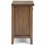 Rustic Natural Aged Brown Bedside Table with Open Storage - Image 7