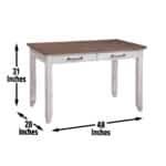 Distressed Two-Tone Multi-Function Table - White - Image 2