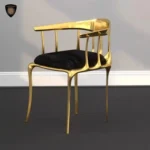 Italian-Inspired Red Velvet Dining Chairs – Luxury Metal Frame Accent Seating for Modern Interiors - Image 5