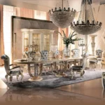 French Oval Dining Table & Chair Set – Hand-Carved Solid Wood Traditional European Furniture