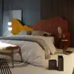 Velvet Fabric Modern King Size Bed with Tufted Headboard - Customizable Colors - Image 2