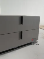 Modern European Luxury Bedroom Nightstand – Versatile Bedside Table with Metallic Paint Finish for Bedroom, Living Room, Hotel, or Villa - Image 2