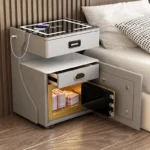 Smart Multifunctional Bedside Table with Built-In Safe – Modern Luxury Nightstand with LED & Wireless Charging - Image 5