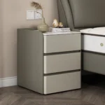 Luxury Modern Three-Drawer Tall Nightstand – Contemporary Bedroom Storage Cabinet - Image 6