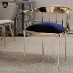 Italian-Inspired Red Velvet Dining Chairs – Luxury Metal Frame Accent Seating for Modern Interiors - Image 4