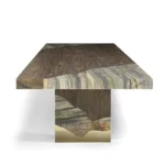 American Light Luxury Square Dining Table Set – Solid Wood & Marble 6-Person Modern Furniture - Image 3