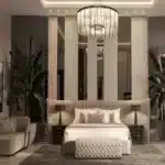 Luxury Velvet Tufted Bed with Solid Wood Frame - White