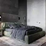 Fabric King Size Soft Bed with Adjustable Height - Modern Birch Wood - Image 3