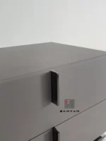 Modern European Luxury Bedroom Nightstand – Versatile Bedside Table with Metallic Paint Finish for Bedroom, Living Room, Hotel, or Villa - Image 3