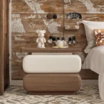 Italian-Inspired Solid Wood Side Cabinet – Dual-Drawer Convertible Design for Bedroom & Living Spaces - Image 4