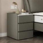 Luxury Modern Three-Drawer Tall Nightstand – Contemporary Bedroom Storage Cabinet - Image 5