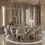 Extendable Solid Wood Dining Table Set for 8 – Modern Rectangle Design