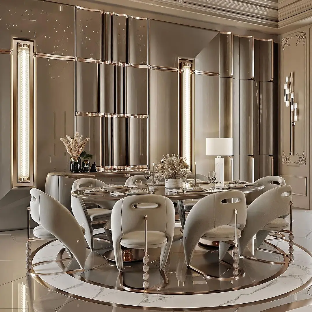 main-image-3 Extendable Solid Wood Dining Table Set for 8 – Modern Rectangle Design - Image 1