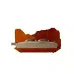 Velvet Fabric Modern King Size Bed with Tufted Headboard - Customizable Colors - Image 4