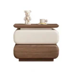 Italian-Inspired Solid Wood Side Cabinet – Dual-Drawer Convertible Design for Bedroom & Living Spaces - Image 5