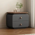 Minimalist Dual-Drawer Wooden Side Cabinet – Compact Contemporary Storage Unit for Modern Interiors - Image 4