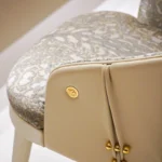 Modern Light Luxury Reclining Dining Chair – Wabi-Sabi Inspired Fabric Chair with Wooden Legs - Image 5